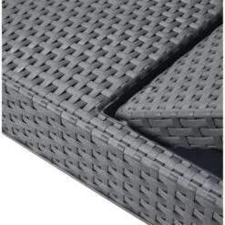 ALLIBERT Bain De Soleil JAIPUR - 4 Positions - Imitation Résine Tressée - Graphite -Pino Soldes Boutique allibert bain de soleil jaipur 4 positions imitation resine tressee graphite 8711245144870 516504