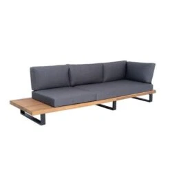 ALUXE Salon De Jardin En Bois D'acacia Et Pieds En Aluminium, Canapé D'angle Et Une Table Basse -Pino Soldes Boutique aluxe salon de jardin en bois d acacia et pieds en aluminium canape d angle et une table basse 3584170443951 438568