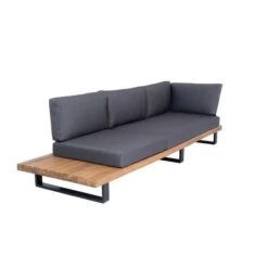 ALUXE Salon De Jardin En Bois D'acacia Et Pieds En Aluminium, Canapé D'angle Et Une Table Basse -Pino Soldes Boutique aluxe salon de jardin en bois d acacia et pieds en aluminium canape d angle et une table basse 3584170443951 438569