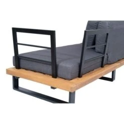 ALUXE Salon De Jardin En Bois D'acacia Et Pieds En Aluminium, Canapé D'angle Et Une Table Basse -Pino Soldes Boutique aluxe salon de jardin en bois d acacia et pieds en aluminium canape d angle et une table basse 3584170443951 438570