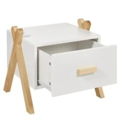 AMAROK Chevet Enfant - Pin Massif Et MDF - Blanc/naturel - Style Scandinave - L 46 Cm -Pino Soldes Boutique amarok chevet enfant pin massif et mdf blanc naturel style scandinave l 46 cm 3248116142178 450121