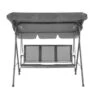 Balancelle Avec Structure En Acier - 3 Places - Victoria - Gris Anthracite