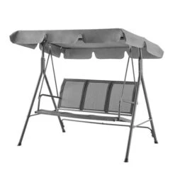 Balancelle Avec Structure En Acier - 3 Places - Victoria - Gris Anthracite -Pino Soldes Boutique balancelle avec structure en acier 3 places victoria gris anthracite 3619999360353 1313122
