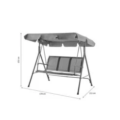 Balancelle Avec Structure En Acier - 3 Places - Victoria - Gris Anthracite -Pino Soldes Boutique balancelle avec structure en acier 3 places victoria gris anthracite 3619999360353 1313124