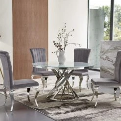 Chaise Baroque Velours Noir Et Pieds Métal Chromé Théo - Lot De 2 -Pino Soldes Boutique chaise baroque velours noir et pieds metal chrome theo lot de 2 3666722490504 676932