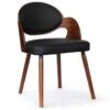 Chaise Bois Noisette Et Noir Amanda -Pino Soldes Boutique chaise bois noisette et noir amanda 76087