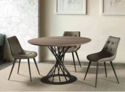 Chaise Capitonnée Et Pieds Métal Noir Laqué Kozy - Lot De 2 -Pino Soldes Boutique chaise capitonnee et pieds metal noir laque kozy lot de 2 3666722853804 1448759