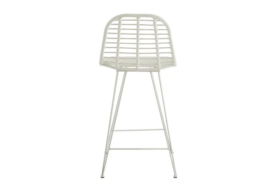 Chaise De Bar Extérieur Métal Blanc Toshi L 57 Cm 6 Chaise De Bar Extérieur Métal Blanc Toshi L 57 Cm – Image 4