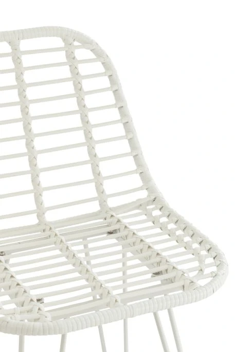 Chaise De Bar Extérieur Métal Blanc Toshi L 57 Cm 8 Chaise De Bar Extérieur Métal Blanc Toshi L 57 Cm – Image 6