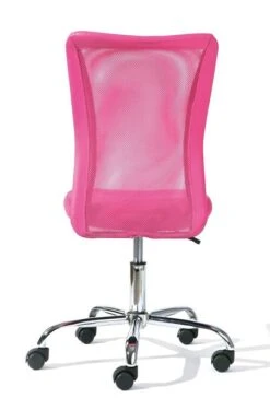 Chaise De Bureau Rose Et Pieds Métal Chromé Kelly -Pino Soldes Boutique chaise de bureau rose et pieds metal chrome kelly 4010340831529 69315