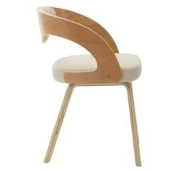 Chaise De Salle à Manger Bois Clair Et Simili Cuir Beige Canva - Lot De 2 -Pino Soldes Boutique chaise de salle a manger bois clair et simili cuir beige canva lot de 2 3666722566520 360861