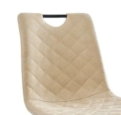 Chaise De Salle à Manger Simili Cuir Beige Et Métal Noir Blindee - Lot De 4 -Pino Soldes Boutique chaise de salle a manger simili cuir beige et metal noir blindee lot de 4 3666722565745 362398