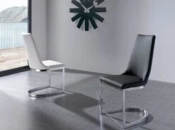 Chaise Design Simili Cuir Et Acier Chromé Stari - Lot De 4 -Pino Soldes Boutique chaise design simili cuir et acier chrome stari lot de 4 339520