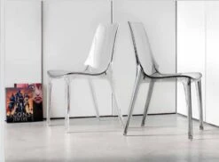 Chaise Design Transparente Robby - Lot De 4