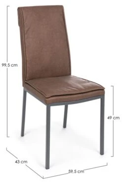 Chaise En Acier Revêtement Simili Cuir Marron Sofie - Lot De 4 13 Chaise En Acier Revêtement Simili Cuir Marron Sofie - Lot De 4 -Pino Soldes Boutique chaise en acier revetement simili cuir marron sofie lot de 4 3666722012249 1350253