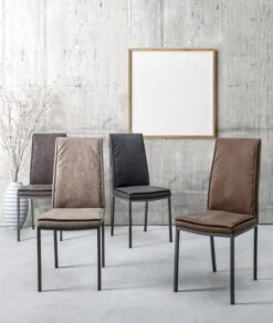 Chaise En Acier Revêtement Simili Cuir Marron Sofie - Lot De 4 14 Chaise En Acier Revêtement Simili Cuir Marron Sofie - Lot De 4 -Pino Soldes Boutique chaise en acier revetement simili cuir marron sofie lot de 4 3666722012249 1350254