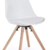 Chaise En Bois De Hêtre Et Plastique Blanc Teddy - Lot De 4 -Pino Soldes Boutique chaise en bois de hetre et plastique blanc teddy lot de 4 3666722012416 1350105