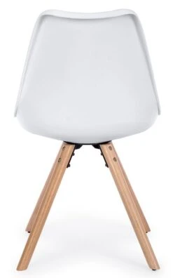 Chaise En Bois De Hêtre Et Plastique Blanc Teddy - Lot De 4 -Pino Soldes Boutique chaise en bois de hetre et plastique blanc teddy lot de 4 3666722012416 1350107