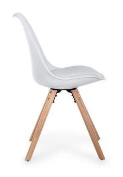 Chaise En Bois De Hêtre Et Plastique Blanc Teddy - Lot De 4 -Pino Soldes Boutique chaise en bois de hetre et plastique blanc teddy lot de 4 3666722012416 1350110