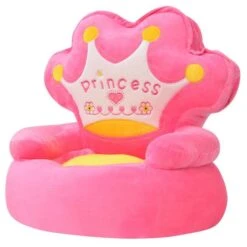 Chaise En Peluche Pour Enfants Princesse Rose