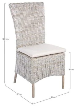 Chaise En Rotin Avec Coussin Naturel Gris Blanc Isla -Pino Soldes Boutique chaise en rotin avec coussin naturel gris blanc isla 3666722015103 1343335