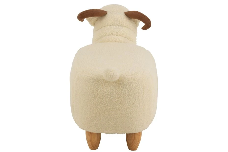 Chaise Enfant Bélier Bois Et Tissu Blanc Et Marron Betty 6 Chaise Enfant Bélier Bois Et Tissu Blanc Et Marron Betty – Image 4