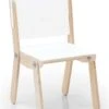 Chaise Enfant Laqué Blanc Et Bois Clair Milky -Pino Soldes Boutique chaise enfant laque blanc et bois clair milky 327194