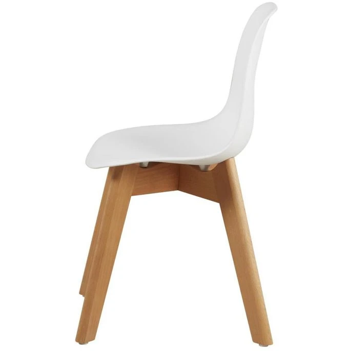 Chaise Enfant Plastique Blanc Et Pieds Hêtre Massif Sadee 4 Chaise Enfant Plastique Blanc Et Pieds Hêtre Massif Sadee – Image 2