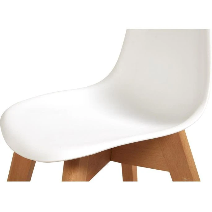 Chaise Enfant Plastique Blanc Et Pieds Hêtre Massif Sadee 6 Chaise Enfant Plastique Blanc Et Pieds Hêtre Massif Sadee – Image 4
