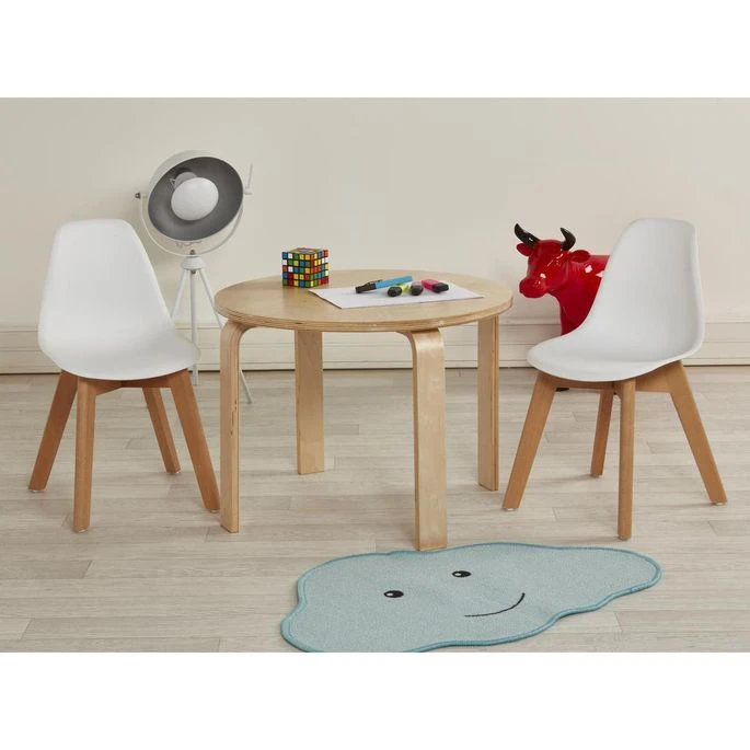 Chaise Enfant Plastique Blanc Et Pieds Hêtre Massif Sadee 8 Chaise Enfant Plastique Blanc Et Pieds Hêtre Massif Sadee – Image 6