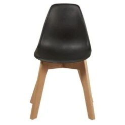 Chaise Enfant Plastique Noir Et Pieds Hêtre Massif Sadee -Pino Soldes Boutique chaise enfant plastique noir et pieds hetre massif sacha kids 3248116186301 413822