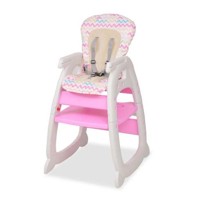 Chaise Haute Convertible 3-en-1 Avec Table Rose 4 Chaise Haute Convertible 3-en-1 Avec Table Rose – Image 2
