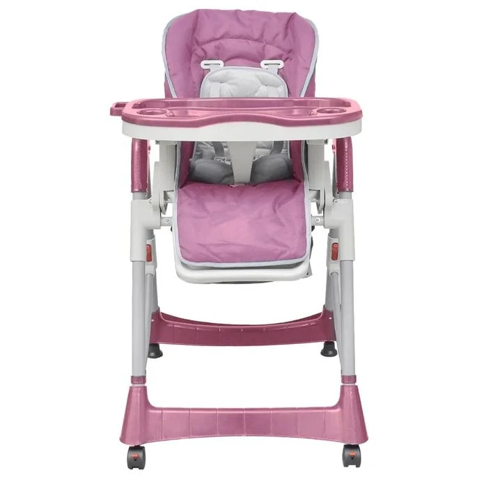 Chaise Haute Pour Bébés Deluxe Rose Hauteur Réglable 5 Chaise Haute Pour Bébés Deluxe Rose Hauteur Réglable – Image 3