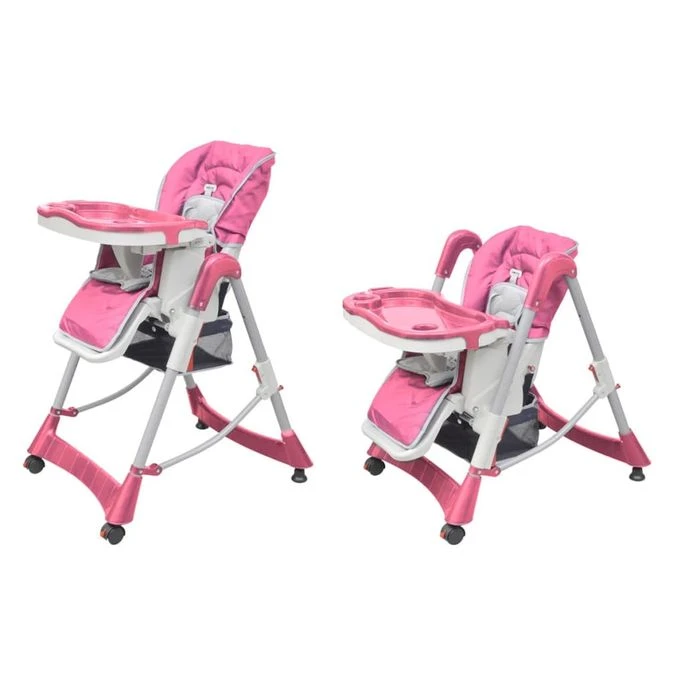 Chaise Haute Pour Bébés Deluxe Rose Hauteur Réglable 7 Chaise Haute Pour Bébés Deluxe Rose Hauteur Réglable – Image 5