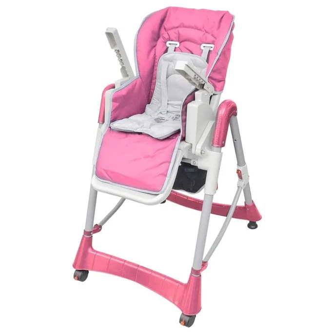 Chaise Haute Pour Bébés Deluxe Rose Hauteur Réglable 8 Chaise Haute Pour Bébés Deluxe Rose Hauteur Réglable – Image 6
