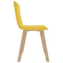 Chaise Hêtre Massif Et Tissu Matelassé Jaune Norky - Lot De 2 -Pino Soldes Boutique chaise hetre massif et tissu matelasse jaune norky lot de 2 8719883988627 791077