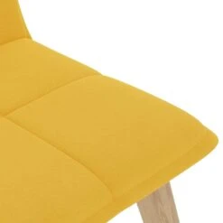 Chaise Hêtre Massif Et Tissu Matelassé Jaune Norky - Lot De 2 -Pino Soldes Boutique chaise hetre massif et tissu matelasse jaune norky lot de 2 8719883988627 791079