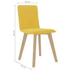 Chaise Hêtre Massif Et Tissu Matelassé Jaune Norky - Lot De 2 -Pino Soldes Boutique chaise hetre massif et tissu matelasse jaune norky lot de 2 8719883988627 791080