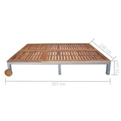 Chaise Longue 2 Places Avec Coussin Acacia Solide Et Acier 14 -Pino Soldes Boutique chaise longue 2 places avec coussin acacia solide et acier 3666722931069 817197