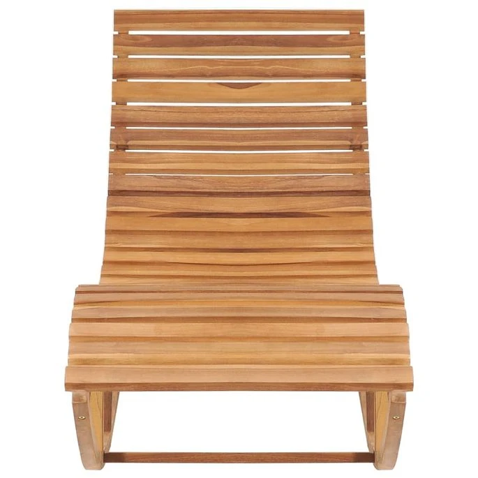 Chaise Longue à Bascule Avec Coussin Bois De Teck Solide 14 5 Chaise Longue à Bascule Avec Coussin Bois De Teck Solide 14 – Image 3