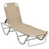 Chaise Longue Aluminium Et Textilène Crème -Pino Soldes Boutique chaise longue aluminium et textilene creme 3666722363310 936705