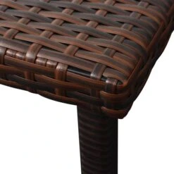 Chaise Longue Avec Coussin Et Table Résine Tressée Marron -Pino Soldes Boutique chaise longue avec coussin et table resine tressee marron 3666722329439 975065