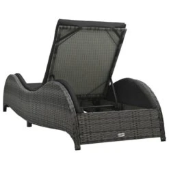Chaise Longue Avec Coussin Résine Tressée Anthracite -Pino Soldes Boutique chaise longue avec coussin resine tressee anthracite 3666722530163 551410