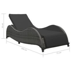 Chaise Longue Avec Coussin Résine Tressée Anthracite -Pino Soldes Boutique chaise longue avec coussin resine tressee anthracite 3666722530163 551412