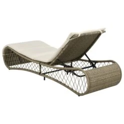 Chaise Longue Avec Coussin Résine Tressée Gris -Pino Soldes Boutique chaise longue avec coussin resine tressee gris 3666722326261 979263