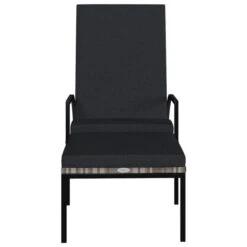 Chaise Longue Avec Repose-pied Résine Tressée Gris -Pino Soldes Boutique chaise longue avec repose pied resine tressee gris 3666722751902 1413323