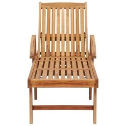 Chaise Longue Avec Table Et Coussin Bois De Teck Solide 13 -Pino Soldes Boutique chaise longue avec table et coussin bois de teck solide 3666722931861 831674