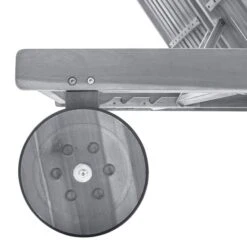 Chaise Longue De Jardin 2 Places Avec Coussin Gris Acacia 15 -Pino Soldes Boutique chaise longue de jardin 2 places avec coussin gris acacia 3666722430876 816875