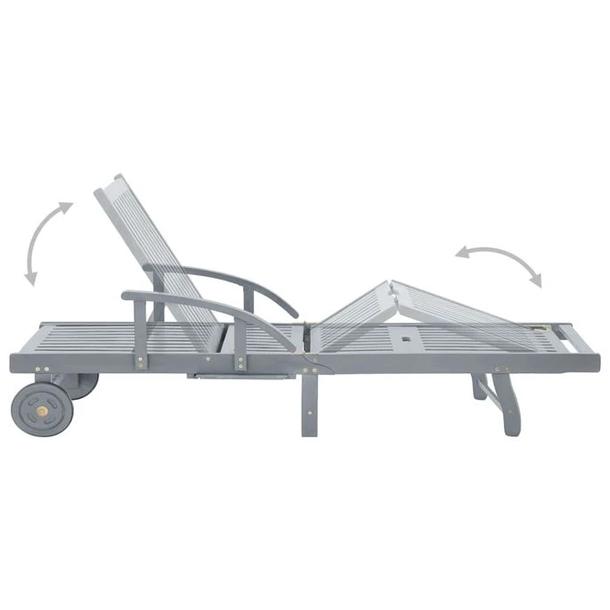 Chaise Longue De Jardin Avec Coussin Bois D'acacia Solide 57 13 Chaise Longue De Jardin Avec Coussin Bois D'acacia Solide 57 – Image 11