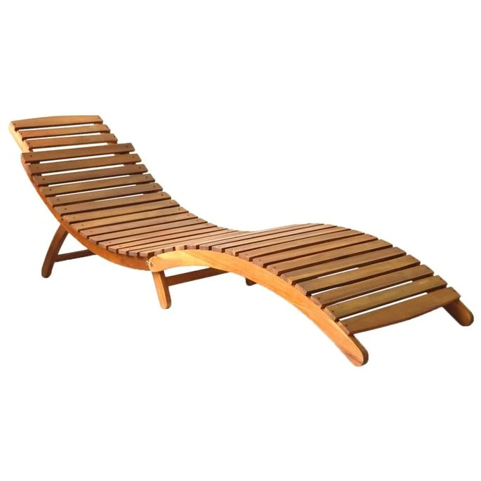 Chaise Longue De Jardin Avec Coussin Bois D'acacia Solide 23 4 Chaise Longue De Jardin Avec Coussin Bois D'acacia Solide 23 – Image 2